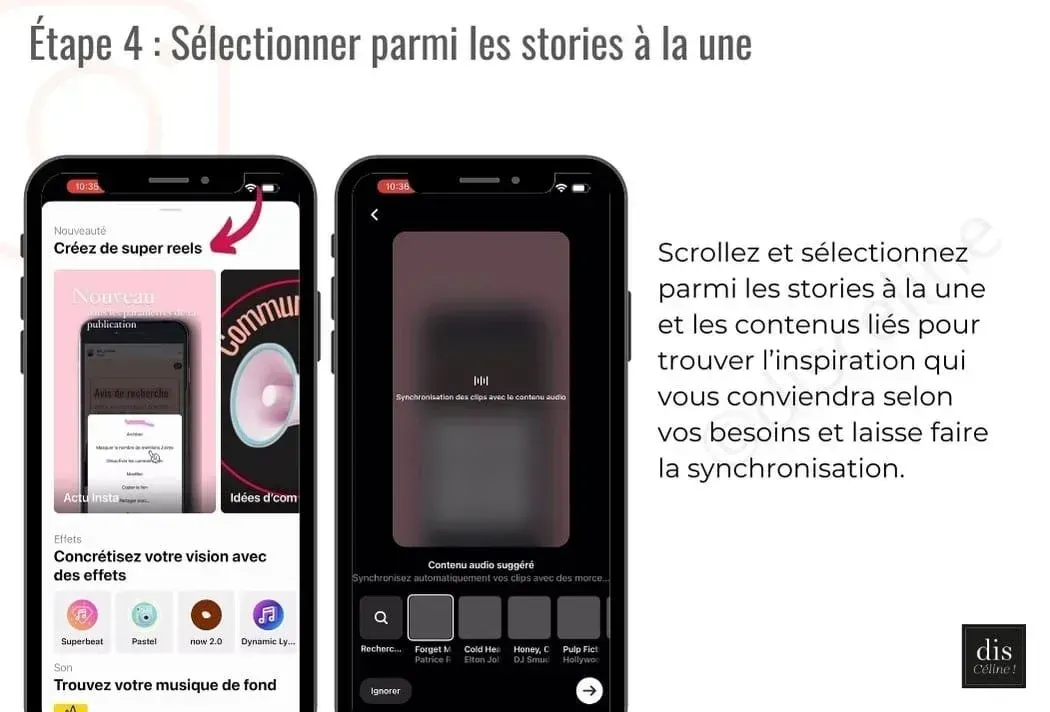 Comment réaliser votre première Reel avec l’option "Trouver l’inspiration" ?